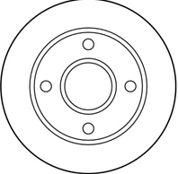 Диск тормозной FORD FIESTA 95-02/KA 96-08/MAZDA 121 96- передний не вент.