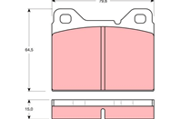 Колодки тормозные дисковые передние GDB1065 от фирмы TRW
