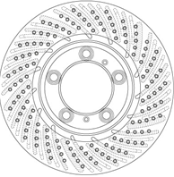 Диск тормозной пер. PORSCHE 911 Turbo 12/99-08/05 торм. сист.