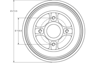 TRW DB4214MR Барабан тормозной RENAULT LOGAN/CLIO/MEGANE (d=203mm) с подш. кольцом АБС