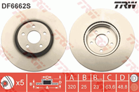 Диск тормозной пер вент FOCUS II 2.5 05-&gt  III 2.0 12-&gt  KUGA 2.0TDCi 13-&gt