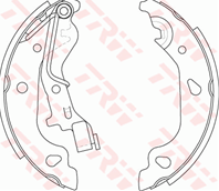 Барабанные тормозные колодки задние GS8687 от компании TRW