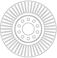 Диск тормозной передний vw passat (3b3) 2.0  1.9tdi (311мм) df6742s (Распродажа)