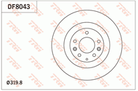 DF8043_диск тормозной передний! Mazda CX-7/CX-9 07&gt