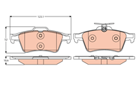 Колодки задние ford focus ii gdb2086