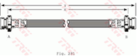 Pha213 24.5247-0195.345.21800 [462145f000] !шланг торм. зад. nissan micra k11 all 93-03 l218