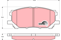 [GDB3338] TRW Колодки тормозные TRW Lexus RX 300/RX330/RX350 03&gt08/RX400H 05&gt09  передние [GDB3338] 