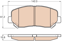 GDB3562 Колодки тормозные MAXDA CX-5 11- передние