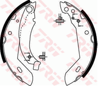 Барабанные тормозные колодки GS8158 от фирмы TRW