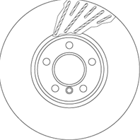 Диск тормозной передн левый bmw f10  f01 df6611s