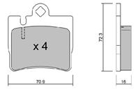 Колодки тормозные MERCEDES