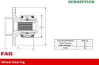 713 6104 70_=XMGB40899P=R157.32 !к-кт подшипника ступ. пер. Audi A2  Skoda Fabi