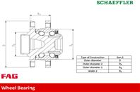 Набор ступичных подшипников Alfa 159 07-11  Alfa B
