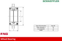 713 6494 10 VKBA3445 !к-т подшипника ступ. зад. BMW E60/E61 2.0-5.0i/2.0-3.5D 03&gt