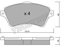 Колодки передние LAND ROVER RANGE ROVER III 2002-2012 2901-FLF