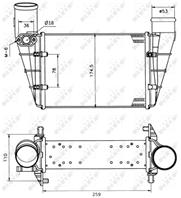 NRF 30127A_интеркулер ! VW Passat  Audi A4/A6 1.8