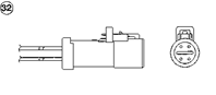 0057 / oza555-d2 лямбда-зонд ford: mondeo iii (b5y) 1.8 16v/2.0 16v/2.5 v6 24v 00-07  mondeo iii се...