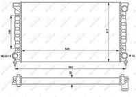 NRF 539501_радиатор системы охлаждения! VW Passat 1.6/1.8 88-92