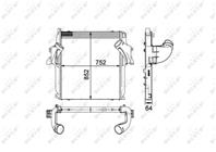 Интеркулер mb actros 96- 30905 / nrf