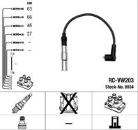 [rc-vw203] провода высоковольтные  комплект ngk a3 (8l1) / 1.6 (apf  akl  aeh  apf  akl  aeh  apf  ...