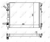 NRF 58217_радиатор системы охлаждения! с АС Renau