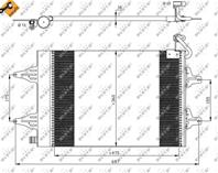 Nrf 35480_радиатор кондиционера! vw polo all 01&gt с осушит.