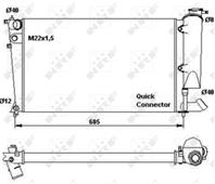 NRF 58923_радиатор системы охлаждения! МКПП Peuge