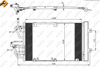 NRF 35633_радиатор кондиционера!Opel Astra 2.0i/1