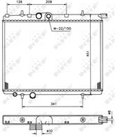 NRF 509525_радиатор системы охлаждения! АКПП Peugeot 206 1.4/1.6/2.0 02&gt