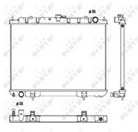Радиатор системы охлаждения nis x-trail 2.2dci 01-