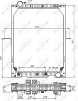 Радиатор mb om401la/441la/442la