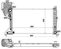 Радиатор системы охлаждения mer sprinter 901-904 c