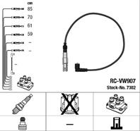 [rc-vw907] провода высоковольтные  комплект ngk seat arosa/ibiza  vw polo/lupo/caddy 1.0/1.4i 95-05