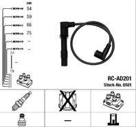 0501 / rc-ad201 комплект проводов зажигания audi a3/vw boragolf/passat/skoda oktavia agn/azm 20v 1....