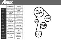 Комплект ремня ГРМ (с помпой)Mitsubishi/Nissan/Opel/Renault/Vauxhall/Volvo CARISMA (DA_)/ESPACE IV/...