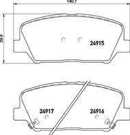 Колодки тормозные HYUNDAI I30 12-/GENESIS 08-/ KIA OPTIMA 11- пер.