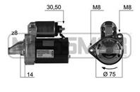 Стартер HYUNDAI GETZ  KIA PICANTO 0.8kw