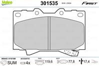 Колодки тормозные дисковые передние 301535 от компании VALEO
