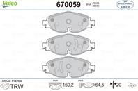 Тормозные колодки GOLF7-A3-LEON-TIGUAN-PASSAT-OCTA