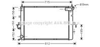 AVA AU2152_радиатор системы охлаждения! Rover 75