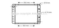 AVA VO2039_радиатор системы охлаждения! АКПП\ Volvo 740/940 2.0/2.3/T 84-92