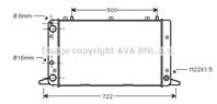 AVA AIA2047 Радиатор VAG A80 1.6-2.0 86-95
