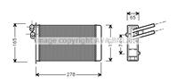 AVA AI6097 Радиатор отопителя VAG A80 1.6-2.4 87-02