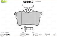 Колодки тормозные PEU 308 SW  PARTNER II