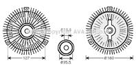 AVA MSC412_муфта вентилятора! MB Sprinter 2.9D OM