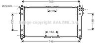 AVA MZ2073 Радиатор MAZDA 626 2.2-2.5 92-98