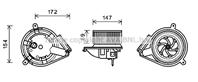 AVA MS8616_вентилятор отопителя!\ MB Sprinter 208-416