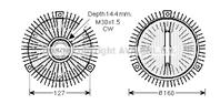 AVA COOLING MSC490 Вискомуфта MB W202/210 M112/M113