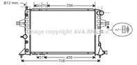AVA OLA2253_радиатор системы охлаждения! АКПП Ope