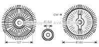 AVA COOLING MSC488 Вискомуфта MB W463/SSANGYONG KYRON/REXTON 2.7/3.2